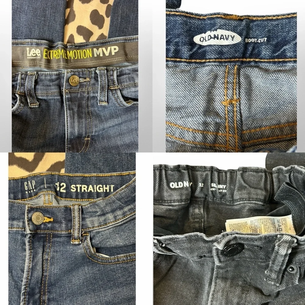 👖 Boys Size 12 Jean Bundle – 5 Pair Gap, Old Navy, Lee & More